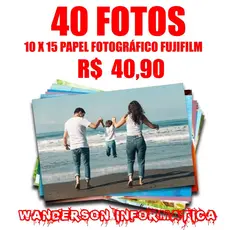 Revelação de fotos 10x15 - 40 fotos reveladas no papel fotográfico