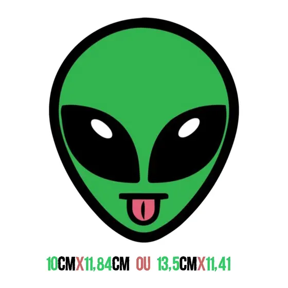 2 Adesivos Alien Sticker Adesivo decorativo Copo, Caneca, Notebook, Parede, Vidro, Carro e Moto