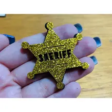 50 apliques em Eva para acessorios pet (sheriff estrela)