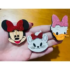 50 apliques em Eva kit feminino para acessorios pet (gata marrie minnie e margarida)