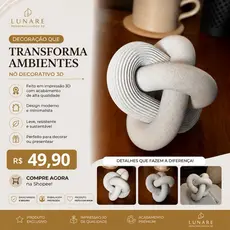 Escultura Decorativa em Nó – Design Contemporâneo | Decoração Minimalista