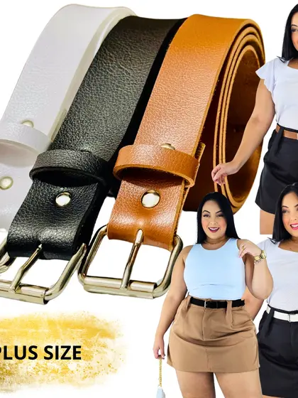 Cinto feminino de couro plus size feminina social tendencia moda blogueira