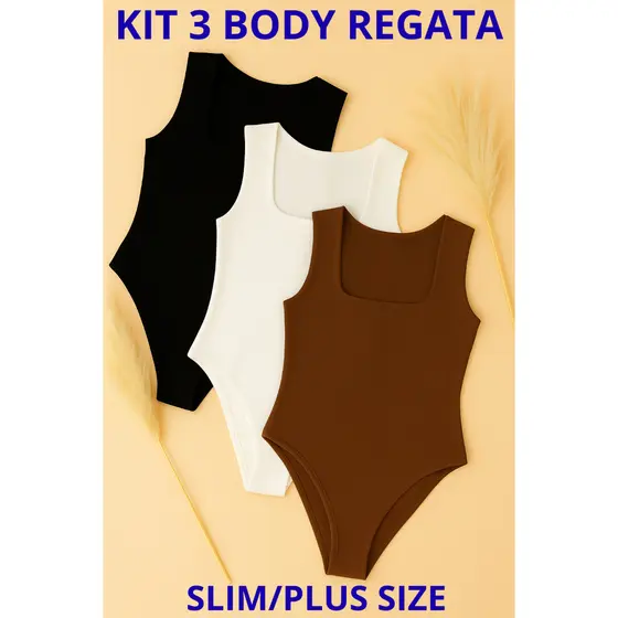Body Plus Size Regata Decote Quadrado Conforto e Estilo para Todos os Dias