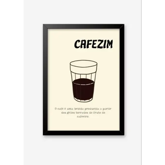 Quadro Decorativo Cantinho Café Cafezim Decoração Premium Cozinha Área Gourmet Cafeterias