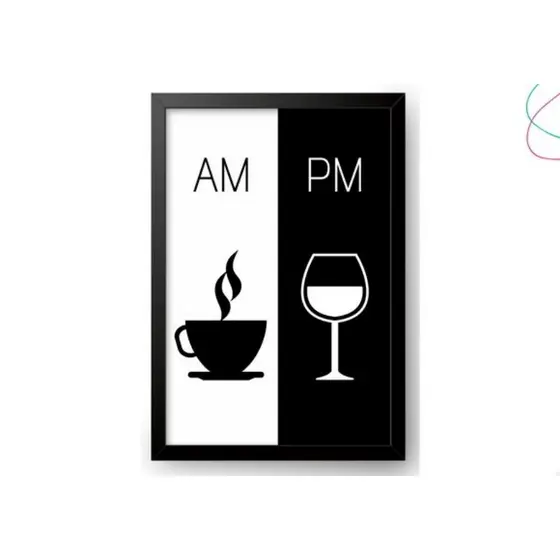Quadro decorativo Am Café PM Vinho