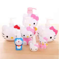 Garrafa Spray Vazio Hello Kitty Com Dispenser De Sabonete De Plástico Para Shampoo/Portátil