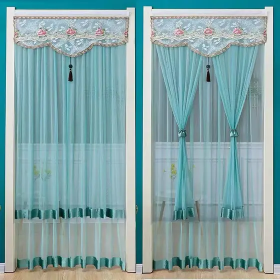 Cortina De Porta De 90cm X 200cm , Tela De Malha De Camada Dupla , Anti-Mosquito Sem Perfuração