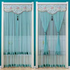 Cortina De Porta De 90cm X 200cm , Tela De Malha De Camada Dupla , Anti-Mosquito Sem Perfuração