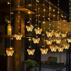Luzes De Corda De Borboleta Para Festa De Casamento  Natal Decoração De Interiores  Fadas (Sem Bateria)