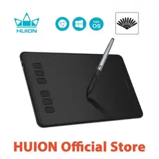 Huion H640P Graphics Desenho Tablet Stylus com 6 teclas expressas Suporte Windows/Android/Mac OS