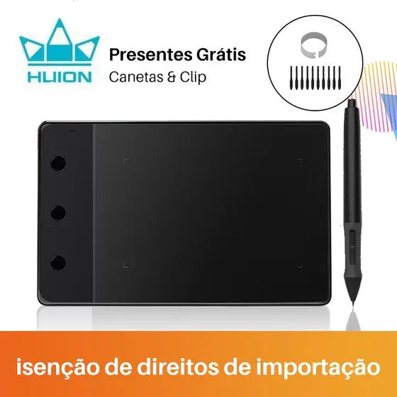 HUION OSU Mesa digitalizadora H420 com caneta de Com 3 ExpressKeys
