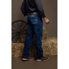Calça jeans masculina country rodeio montaria cowboy