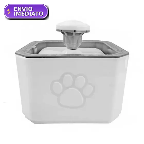 Bebedouro Pet Automático 2,5L Fonte Água Gatos Cachorros USB Silencioso com Filtro Bivolt