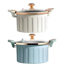 Panela de Micro Pressão Antiaderente 7 Litros Off White para Fogão a Gás