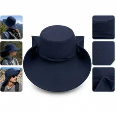 Chapéu unissex Proteção Solar UV Aba Grande Impermeável Pescador Praia Trilha feminino e masculino Moda praia