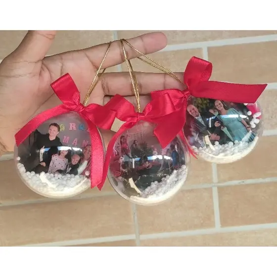 Bolinhas de Natal | Esfera Natalina | Bolinha de Natal Com Foto