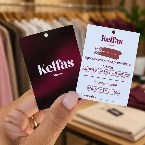 100 Etiquetas De Roupas Personalizadas E Com Furo