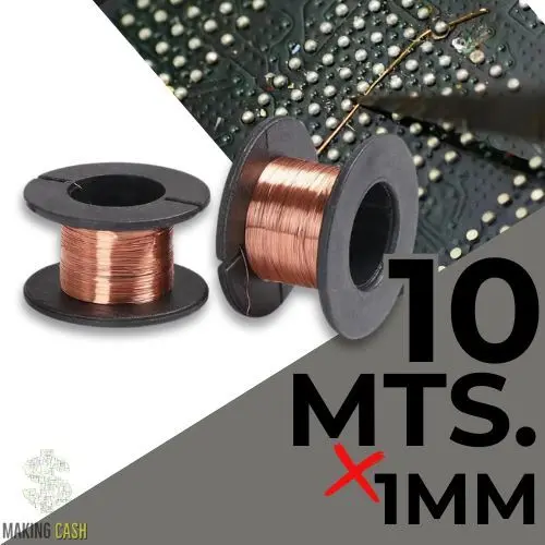 Fio Jumper Soldável em Cobre Esmaltado Reparo e Manutenção em Placa de Celular Notebook Tablet