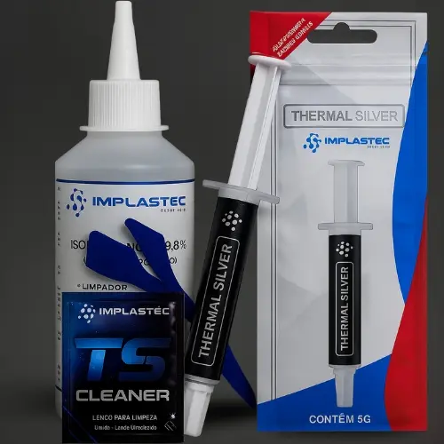 Pasta Térmica Thermal Silver 5g com Limpador Multiuso Kit Alto Desempenho para CPU, Xbox, PS3, PS4