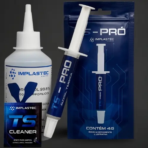 Pasta Térmica Ts Pró 4g Kit com Limpador Multiuso - Processador, Notebook, CPU, GPU, Xbox, PS3, PS4