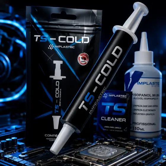 Pasta Térmica TS Cold 10.5W/mK Implastec PS3 PS4 Xbox CPU GPU Notebook Gamer