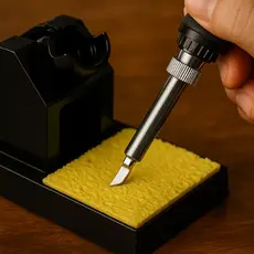 Kit Esponja Vegetal para Ferro de Solda – Limpa Ponta, Estação, Suporte e Manutenção Eletrônica