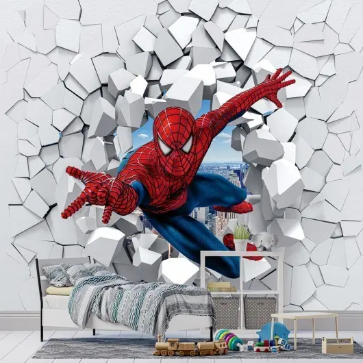 PAPEL DE PAREDE HOMEM ARANHA SPIDER MAN INFANTIL PARA QUARTO DE MENINO