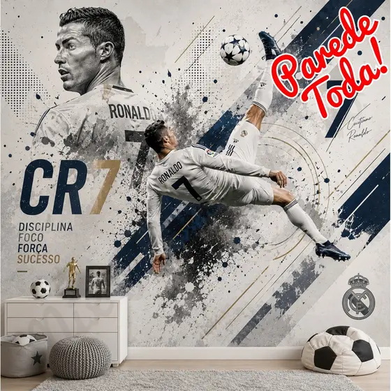 Papel De Parede Cristiano Ronaldo Cr7 para quarto do futebol