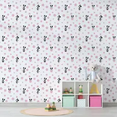 Papel de Parede Minnie Decorativo Para Meninas Infantil- Adesivos de Parede Autocolante