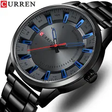 CURREN Relógio De Pulso Masculino De Quartzo Com Pulseira De Aço Inoxidável Estilo Simples