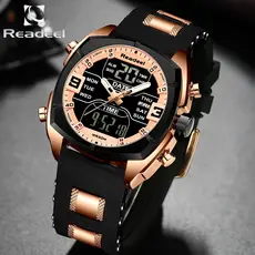 Relógio Masculino Com Display Duplo Digital De Quartzo E Mostrador Grande Readeel 6002 Relógio Masculino Com Alarme Cronógrafo E Calendário Relógio Luminoso Masculino