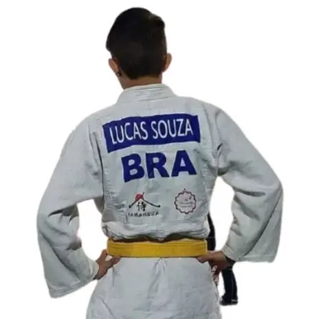 Patch Judô Back Number Patch de Kimono com Nome para as Costas
