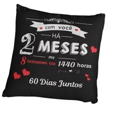 Almofada de Namoro Comemorando mês de Namoro Mesversario