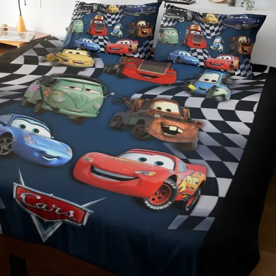 Jogo de Lençol Personalizado Carros Mcqueen