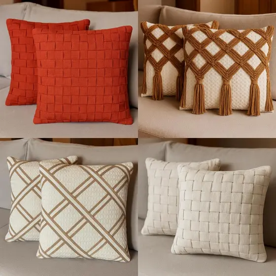 Kit 2 Capas de Almofadas 45x45 Decorativas pra sofá