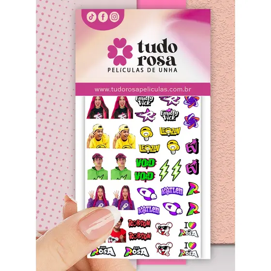 40 peliculas de unha OS ROSAS ELEMENTOS NOVOS emilly ketlen void leozinho