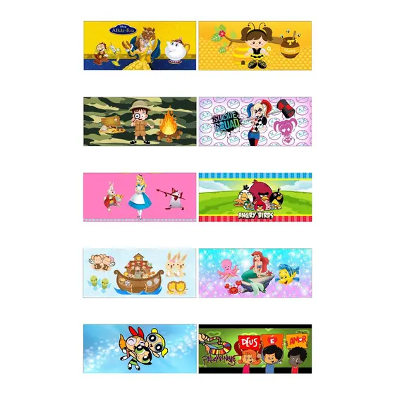 Rótulos personalizados para cofrinho 9,5 por 6 (todos os temas)