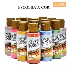 Tinta Metal Colors Acrylic 60ml - Acrilex - Unitário - Escolha a Cor