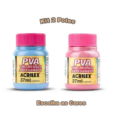 2x Tinta Para Artesanato Pva Acrilex 37ml FOSCA (Escolha as Cores)