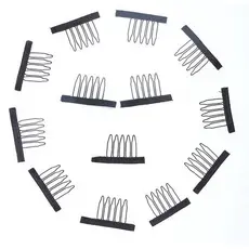 kit com  5 pentes para confeccao de peruca pentinhos p segurar rabo de cavalo cabelo