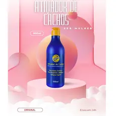 Ativador de cachos 500 ml para cabelos sinteticos,bio fibras e organicos Hidrata,nutre e define organicos e bio fibras