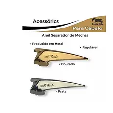 Anel Separador De Mechas Para Tranças Regulável De Metal
