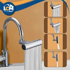 Extensor Torneira 360° Giratório 4 Jatos  Bico Arejador Econômico Cozinha Banheiro  Filtro Anti-Respingo Universal