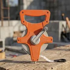 Trena Fita Métrica a Manivela Manual Longa Fibra Vidro Profissional Medição Precisa 50 ou 30 Metros