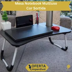 Mesa Notebook Multiuso Portátil Cama Chão Aparador Escrivaninha Mesinha Suporte
