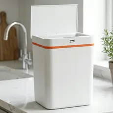 Lixeira com Sensor Automático Inteligente 12 Litros Abre Fácil Cesto Lixo Casa Banheiro Cozinha