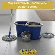 Mop Esfregão Rodo Giratório 360 Centrifugadora com Balde Profissional Limpeza