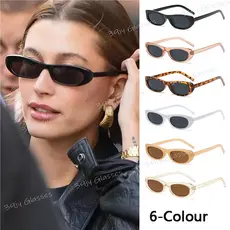 Óculos De Sol Europeus E Americanos De Armação Pequena Oval Retrô Para Mulheres Homens Olhos De Gato