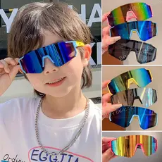 Óculos De Sol Quadrados Para Ciclismo Infantis Personalizados Meninos Meninas Esportivos De Armação Grande Crianças Pass