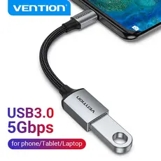 Vention Cabo Adaptador Otg Tipo C Usb 3.0 Macho Para Fêmea De Alta Velocidade  5Gbps Conector Celular Tablet